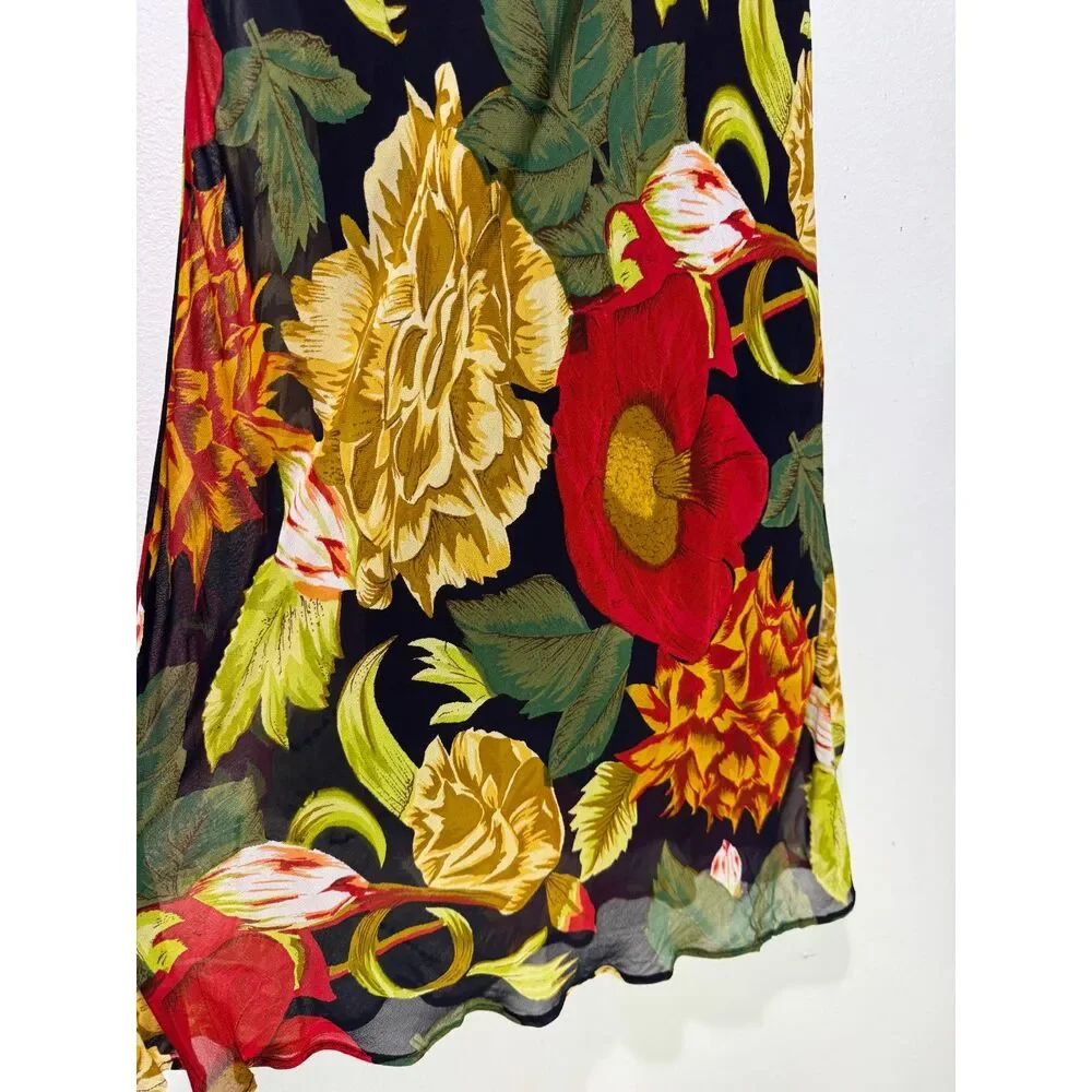 Requirements Y2K midi skirt nature floral schumacher chinoiserie fairy women S/8